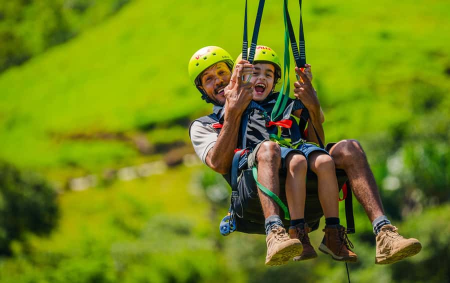 10 Flight Trail - The first zipline and the nerves that come with it