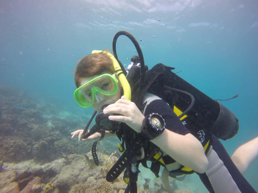 Blue Bay: LEARN TO DIVE TODAY with CORAL DIVING Team - Meeting the equipment before meeting the fish