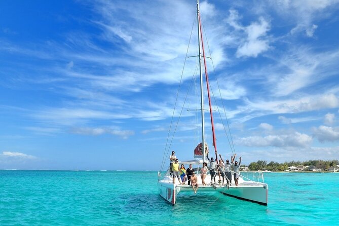 Catamaran Cruise: Isle aux Cerfs, Including BBQ Lunch, in Mauritius - Ile du Phare on the way to the island