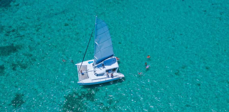 Exclusive Private Catamaran to Ile Aux Cerfs with Lunch - Sailing a 42-foot private catamaran