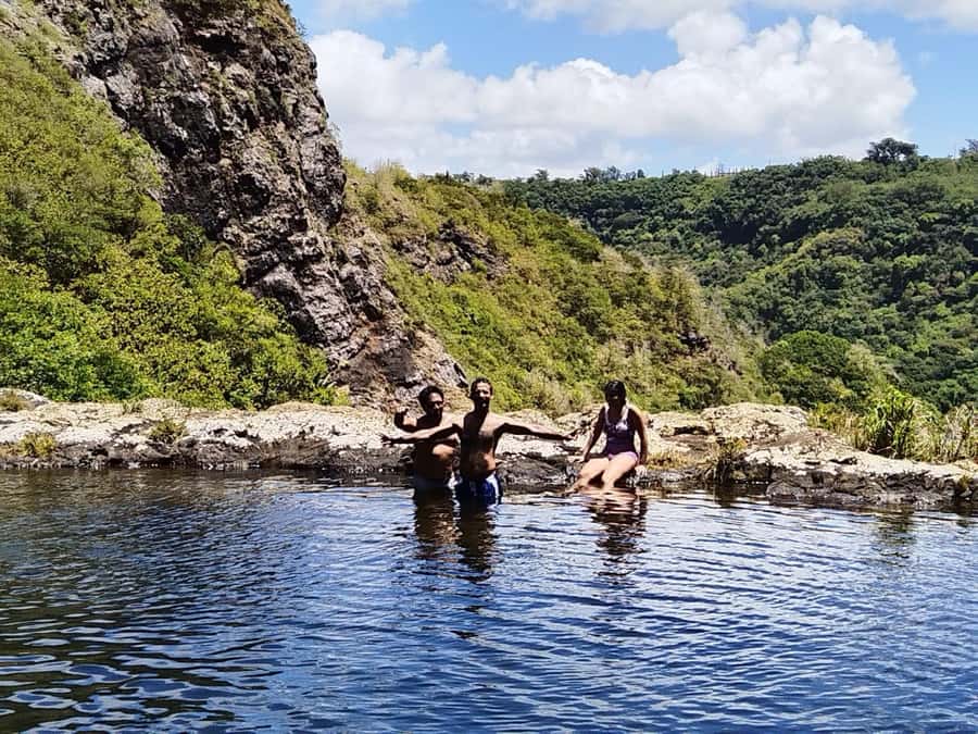 Henrietta: Hiking at the Tamarind Waterfalls - Sugar cane fields mark the start