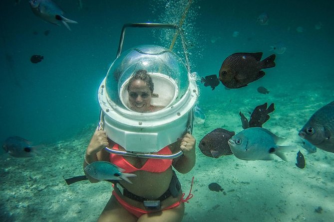 Ile aux Cerf: Speed boat with Parasailing & Tube Riding and Lunch - Undersea walking puts you at fish level