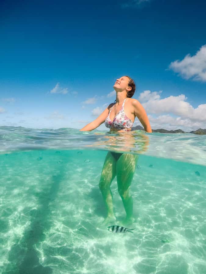 Ile aux Cerfs: The very best day by catamaran. - A 20-minute snorkeling stop in the lagoon