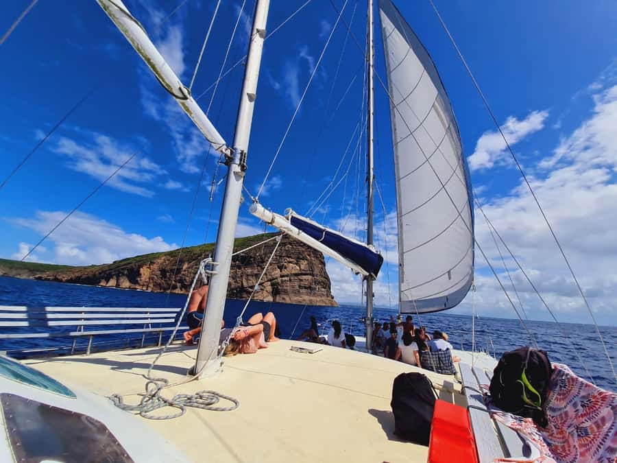 Ilot Gabriel: Catamaran Cruise & BBQ Lunch - The Grand Baie start and the first boat transfer