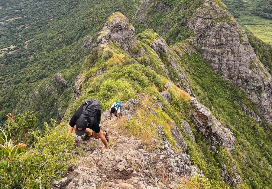 Mauritius: Hike and Climb Trois Mamelles Mountain - The descent still needs care