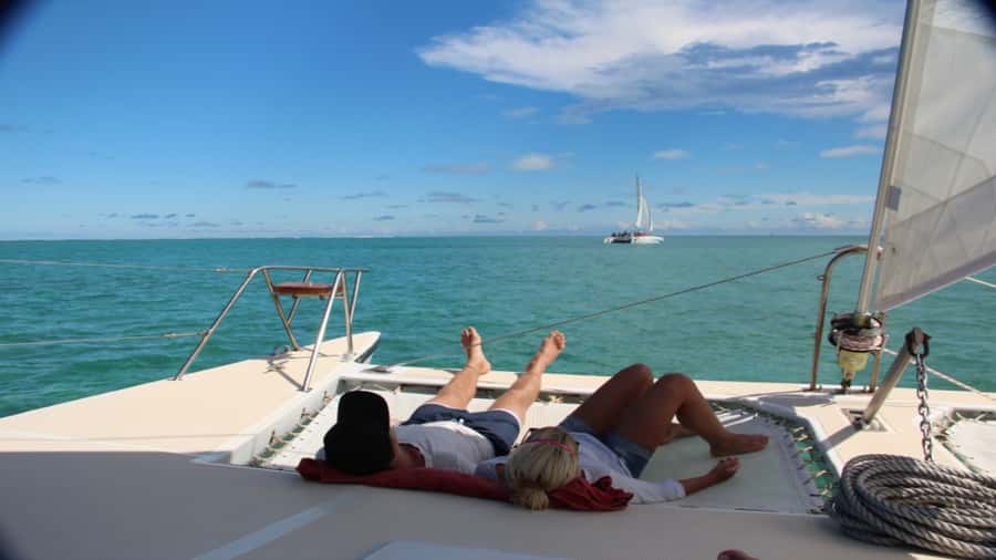 Mauritius: Ile aux Cerf Catamaran w/Waterfall Visit & Lunch - Sailing, Sega Music, and the Social Side