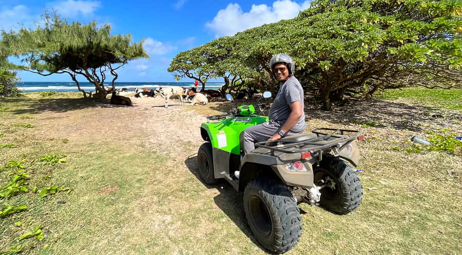 South of Mauritius: Quad Bike Tour - Across sugarcane fields and open dirt tracks
