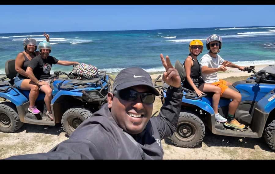 South of Mauritius: Quad Bike Tour - La Cambuse beach and the swim stop