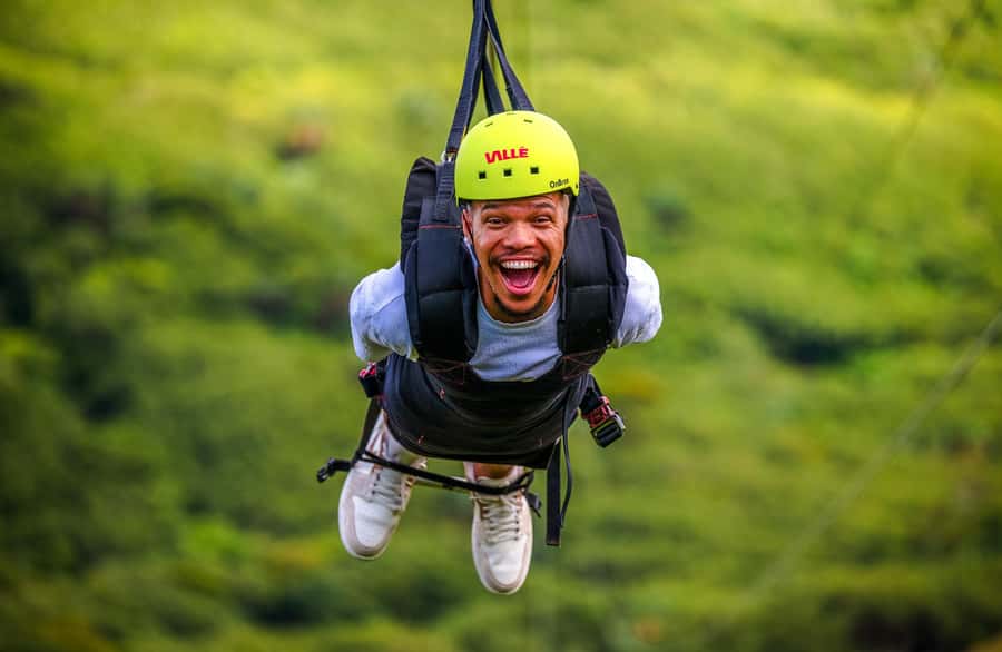 Vallé Advenature Park: Signature Zipline - The safety briefing and equipment
